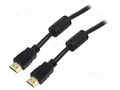 Cable; HDMI plug,both sides; 1m; black; HDCP 2.2,HDMI 2.0 Goobay GOOBAY-61299