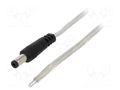 Cable; 2x0.5mm2; wires,DC 5,5/2,1 plug; straight; transparent; 3m BQ CABLE DC.CAB.8200.0300