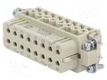 Connector: HDC; female; 16A; 250V; Han® A; PIN: 16; 16+PE; UL94V-0 HARTING 09200162816