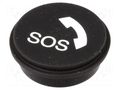 Button; round; Ø21mm; black; 09; Button marking: SOS EAO 09-0S12.2964