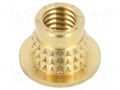 Threaded insert; brass; M6; BN 37896; L: 7.7mm; for plastic TAPPEX KVT-004M6