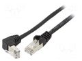 Patch cord; RJ45 plug,RJ45 down angled plug; F/UTP; 5e; stranded Goobay F/UTP5-90-020BK