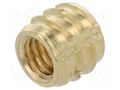 Threaded insert; brass; M3; L: 4mm; Features: duroplast; TRISERT® TAPPEX KVT-139M3