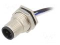 Connector: M12; socket; male; PIN: 4 AMPHENOL LTW M12A-04PMMC-SF8B20