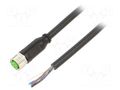 Connection lead; M8; PIN: 4; straight; 1.5m; plug; 30VAC; 4A; PVC MURR ELEKTRONIK 7000-08061-6110150