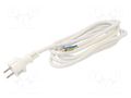 Cable; 3x2.5mm2; CEE 7/7 (E/F) plug,wires,SCHUKO plug; PVC; 3m PLASTROL W-98616