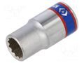 Socket; 12-angles,socket spanner; 7mm; 1/4"; short KING TONY KT-233007M