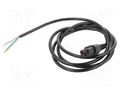 Cable; IEC C13 female,wires; 2m; with IEC LOCK locking; black SCHAFFNER SCHAFFNER-813423