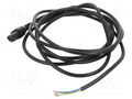 Cable; IEC C13 female,wires; 4m; with IEC LOCK locking; black SCHAFFNER / TE Connectivity SCHAFFNER-817756