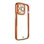 Fashion Case Case for Samsung Galaxy A12 5G Gold Frame Gel Cover Red, Hurtel 5907769343087 5907769343087