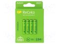Re-battery: Ni-MH; AAA,R3; 1.2V; 850mAh; ReCyko; blister; Ready2Use GP ACCU-85AAAHCE-EB4