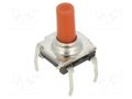 Microswitch TACT; SPST-NO; Pos: 2; 0.01A/32VDC; THT; 1.3N; 9.9mm C&K KSL0M331LFTR