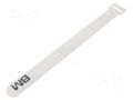 Hook and loop fastener; multi use; L: 229mm; W: 19mm; white; 220N BM GROUP BMBV2319