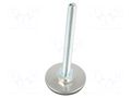 Foot; with no-slip disk,with lever; Base dia: 40mm; M12; steel ELESA+GANTER GN40-40-M12-125A3S