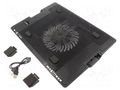 Notebook cooling stand; black; USB A; 0.5m GEMBIRD NBS-1F17T-01