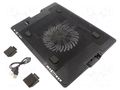 Notebook cooling stand; black; USB A; 0.5m GEMBIRD NBS-1F17T-01