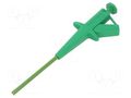 Clip-on probe; pincers type; 4A; green; 1kV; 4mm STÄUBLI SKPS-4-25