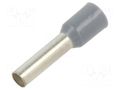 Tip: bootlace ferrule; insulated; copper; 4mm2; 12mm; tinned; grey TE Connectivity 2-966067-0