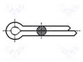 Cotter pin; A2 stainless steel; BN 687; Ø: 2.5mm; L: 16mm; DIN 94 BOSSARD B2.5X16/BN687