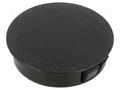 Stopper; H: 11.5mm; Wall thick: 0.8÷1.6mm; black; polyamide KEYSTONE KEYS8611
