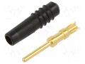 Connector: 1mm banana; plug; black; 60VDC; 6A; soldered; L: 19mm STÄUBLI SLS1-S-21