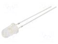 LED; white cold; 5mm; 1560÷2180mcd; 30°; Front: convex; 2.8÷3.4VDC OPTOSUPPLY OSW54K5A31A-1MA