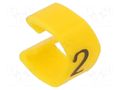 Markers; Marking: 2; 4÷5mm; PVC; yellow; -30÷80°C; push-in; CLI O WEIDMÜLLER WM-0648201508