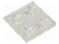 LED lens; square; transparent; H: 10mm; Body dim: 50x50mm LEDIL C13604