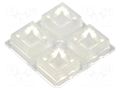 LED lens; square; transparent; H: 10mm; Body dim: 50x50mm LEDIL C14724