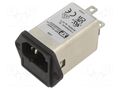 Connector: AC supply; socket; male; 3A; 250VAC; IEC 60320; C14 (E) XP POWER FDMM03SFR