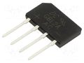 Bridge rectifier: single-phase; Urmax: 50V; If: 2A; Ifsm: 65A; flat DC COMPONENTS GBL2A-DC