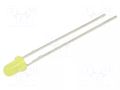 LED; yellow; 3mm; 220÷330mcd; 30°; Front: convex; 5VDC; No.of term: 2 OPTOSUPPLY OSY5JA3134A-5V