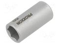 Socket; 6-angles,socket spanner; HEX 8mm; 1/4" PROXXON PR23718