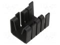 Heatsink: extruded; U; black; L: 19.05mm; W: 14.5mm; H: 12.7mm; 21K/W FISCHER ELEKTRONIK FK237SA-220O