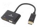 Converter; D-Sub 15pin HD socket,DisplayPort plug,HDMI socket GEMBIRD A-DPM-HDMIFVGAF-01