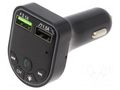 FM transmitter; USB A socket x2; Uin: 12÷24V; 5V/1A,5V/3.1A; 5m GEMBIRD BTT-05