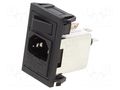 Connector: AC supply; socket; male; 6A; 250VAC; C14 (E); IEC 60320 BULGIN BZV01/A0620/01