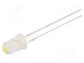 LED; white cold; 5mm; 60000÷70000mcd; 15°; Front: convex; -30÷85°C OPTOSUPPLY OS4WFL5111A