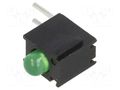 LED; in housing; 3mm; No.of diodes: 1; green; 2mA; Lens: diffused BIVAR H130CGDL-120