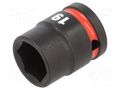 Socket; 6-angles,socket spanner,impact; HEX 19mm; 1/2"; short Milwaukee MW-4932480313