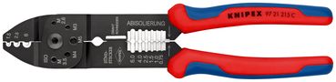 KNIPEX 97 21 215 C Crimping Pliers with multi-component handles black lacquered 230 mm 97 21 215 C 4003773019701