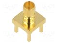 Connector: Mini SMB; socket; male; straight; 75Ω; THT; on PCBs; PTFE AMPHENOL RF 142138-75