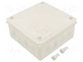 Enclosure: junction box; X: 125mm; Y: 125mm; Z: 50mm; wall mount JONEX JX-PK-24/67-WH