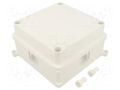 Enclosure: junction box; X: 125mm; Y: 125mm; Z: 70mm; wall mount JONEX JX-PK-5-WH