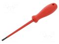 Screwdriver; insulated; slot; 4,0x0,8mm; Blade length: 100mm UNIOR UNIOR-616473