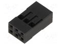 Connector: pin strips; plug; female; PIN: 6; straight; for cable HARWIN M20-1070300