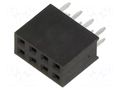 Connector: pin strips; socket; female; PIN: 8; straight; THT; 2.54mm HARWIN M20-7830446