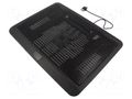 Notebook cooling stand; black; USB A; with LED; 0.4m GEMBIRD NBS-1F15-04