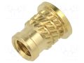 Threaded insert; brass; M3; BN 20003 BOSSARD B3/BN20003
