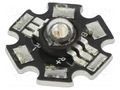 Power LED; RGB; STAR; 130°; 350mA; 3W; Ø6mm; SMD; Red lumin: 44÷52lm ProLight Opto PM6B-3LFS-B